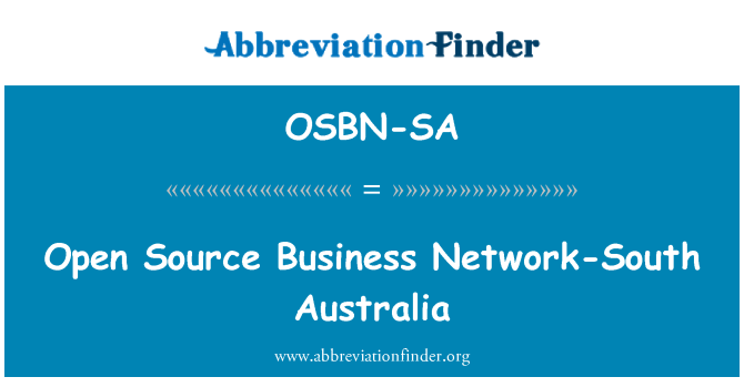 OSBN-SA: Open-Source Business Network-South Australia