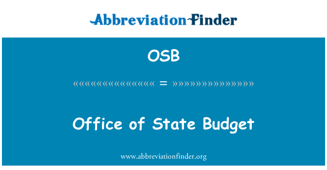 OSB: Office of State Budget