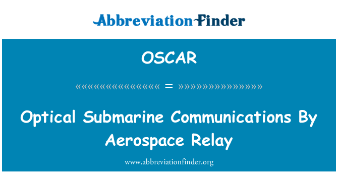 OSCAR: Optical Submarine Communications By Aerospace Relay