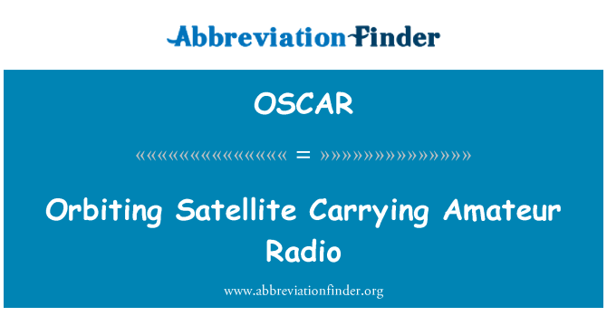 OSCAR: Per satèl·lit en òrbita portant radioaficionats