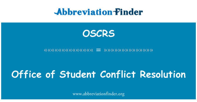 OSCRS: Oficina estudiant de resolució de conflictes