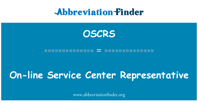 OSCRS: Predstavnik on-line storitve Center