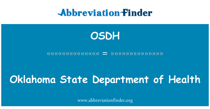 OSDH: Oklahoma State Department of Health