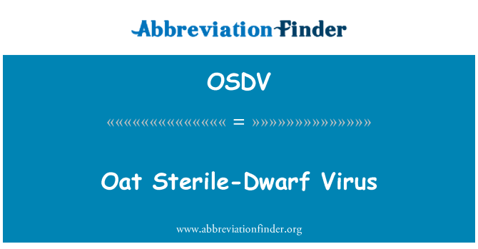 OSDV: Ħafur sterili-Dwarf Virus