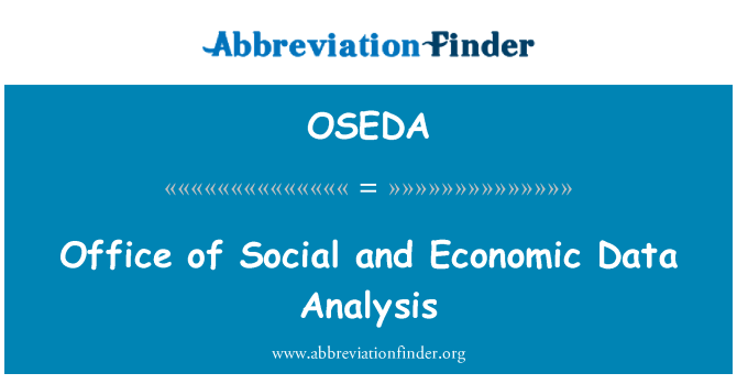 OSEDA: Kantor Analisis Data sosial dan ekonomi