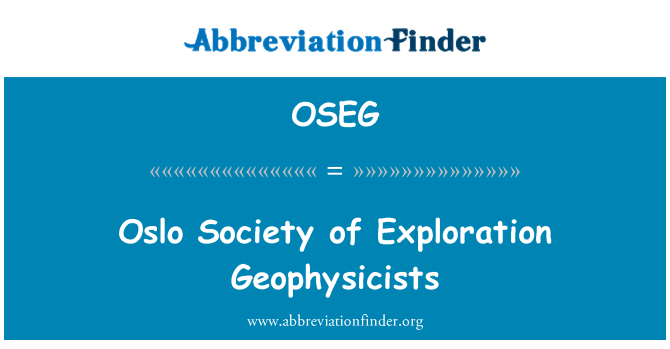 OSEG: Oslo ühiskonna uurimine Geophysicists
