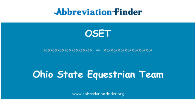 OSET: Ohio State Equestrian holdet