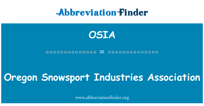 OSIA: Oregon Snowsport Industries Association