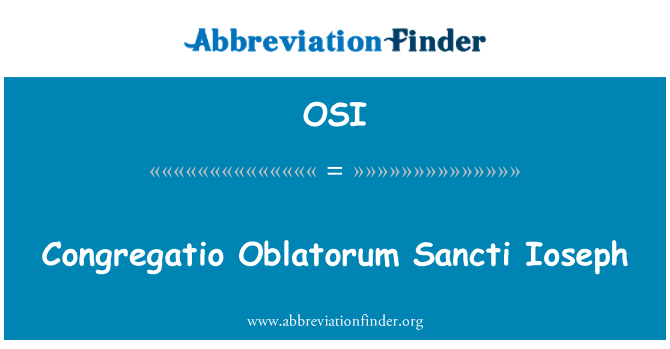 OSI: Congregatio Oblatorum Sancti Ioseph