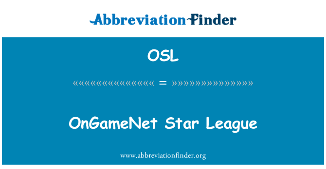 OSL: Cynghrair seren OnGameNet