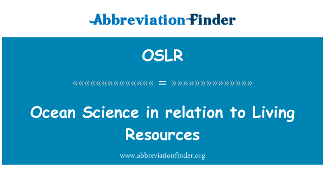 OSLR: Ocean syans ak resous pa rete