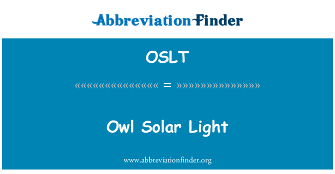 OSLT: Limyè solèy chwèt