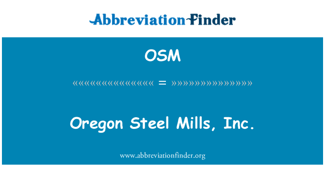 OSM: Oregon azzar imtieħen, Inc.