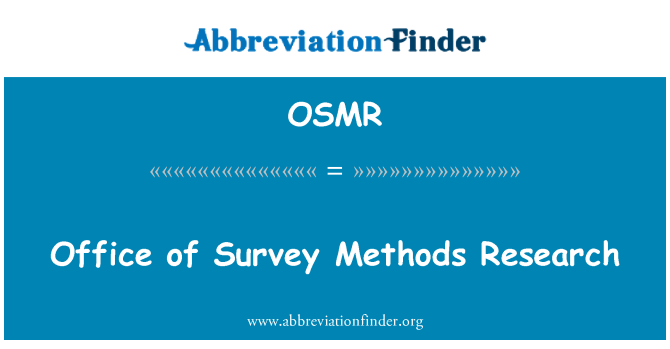 OSMR: Офіс дослідження методів досліджень