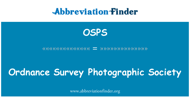 OSPS: Ordnance Survey Photographic Society