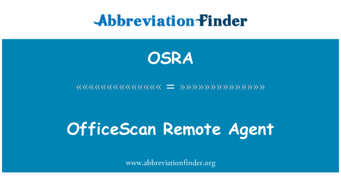 OSRA: Ejen jauh OfficeScan