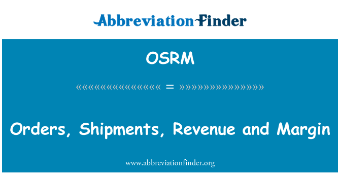 OSRM: Tempahan, penghantaran, hasil dan Margin