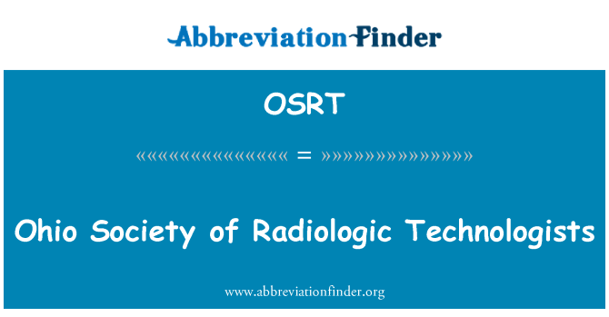 OSRT: Cymdeithas Ohio technolegwyr Radiologic