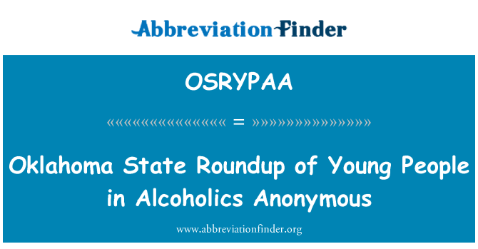 OSRYPAA: Rasanbleman eta Oklahoma jenn moun nan anonim alkòl