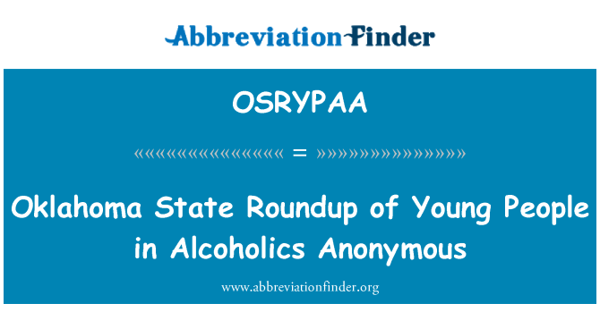 OSRYPAA: Oklahoma State Roundup młodych ludzi w Anonimowi Alkoholicy