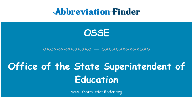 OSSE: शिक्षा के राज् य अधीक्षक का कार्यालय