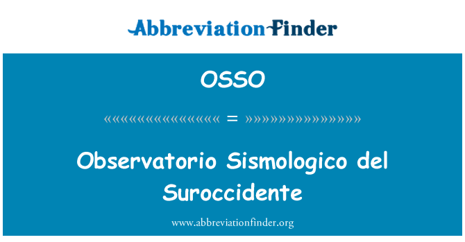 OSSO: Observatorio Sismologico del Suroccidente