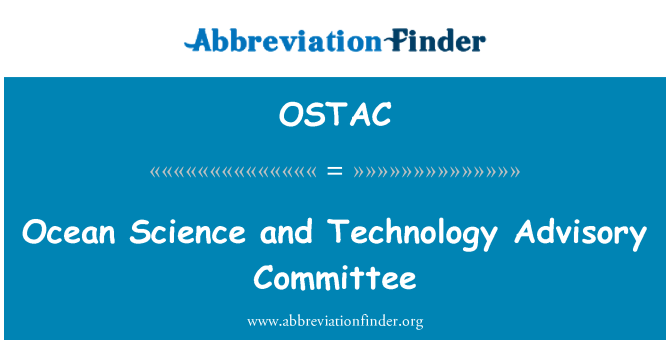 OSTAC: 海洋科学和技术咨询委员会