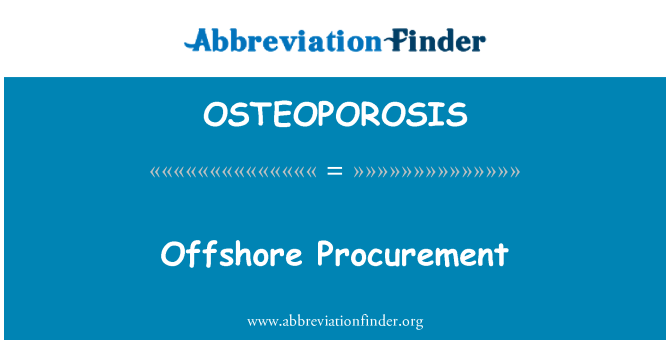 OSTEOPOROSIS: Contratos offshore
