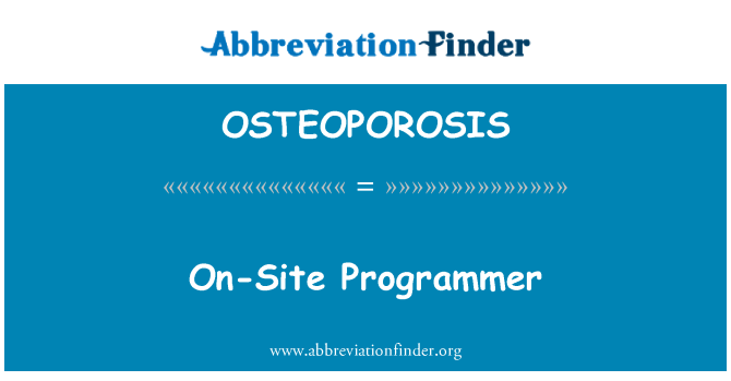 OSTEOPOROSIS: מתכנת באתר