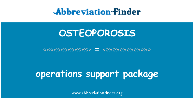 OSTEOPOROSIS: paket za podporo dejavnosti
