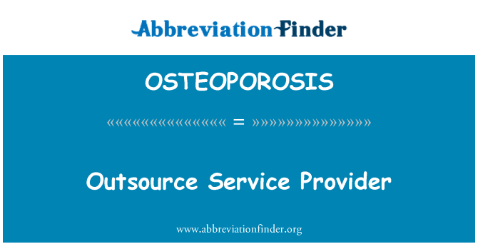 OSTEOPOROSIS: Oddajajo ponudnika storitev
