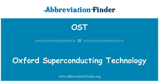 OST: Oxford teknoloji Superconducting