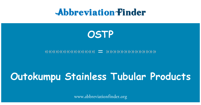 OSTP: Pwodwi Tubulaires en Outokumpu