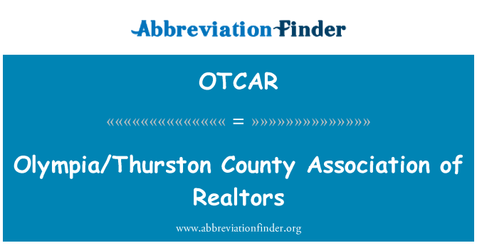 OTCAR: ओलंपिया/Thurston काउंटी एसोसिएशन ऑफ Realtors