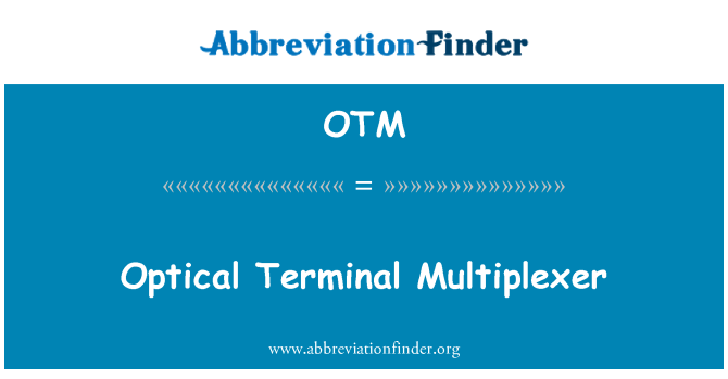 OTM: Optik Terminal pemultipleks