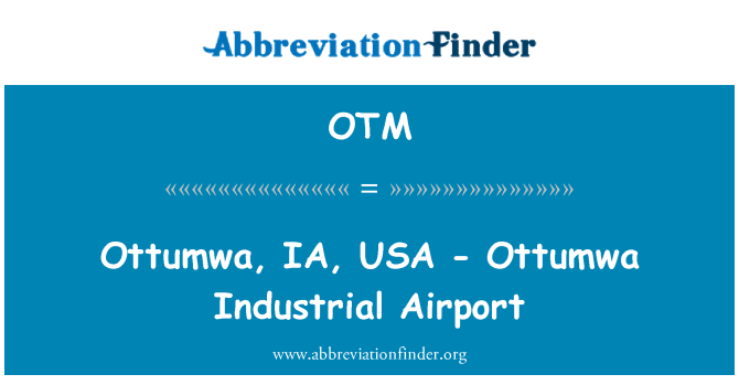 OTM: Ottumwa, IA, USA - Ottumwa průmyslové letiště