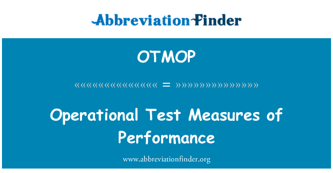 OTMOP: Test operativi misure di Performance