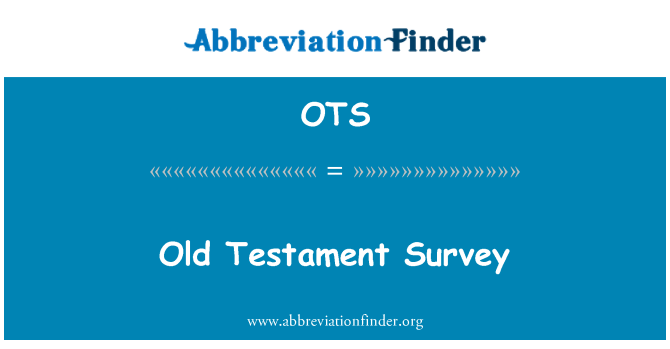 OTS: Alten Testament Umfrage