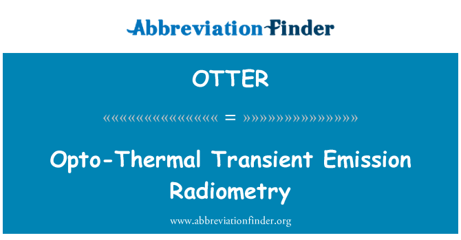 OTTER: Opto-termiline mööduv heitkoguste Radiometry