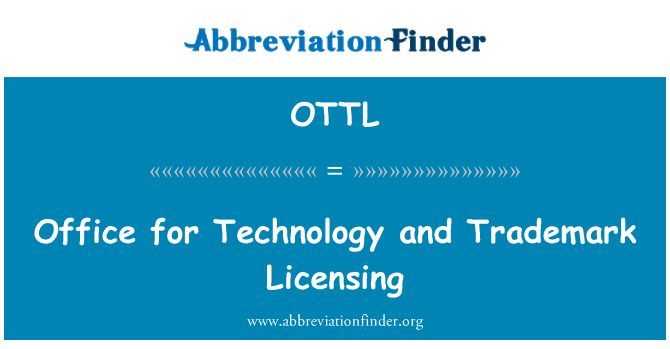 OTTL: Office for Technology and Trademark Licensing