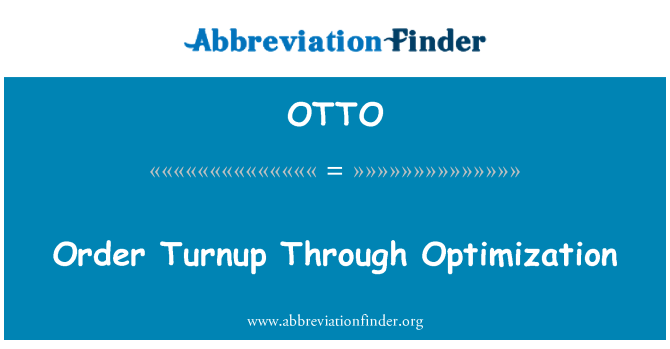 OTTO: Tellimuse Turnup optimeerimise teel