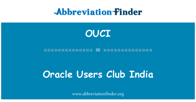 OUCI: Oracle kullanıcılar Club Hindistan