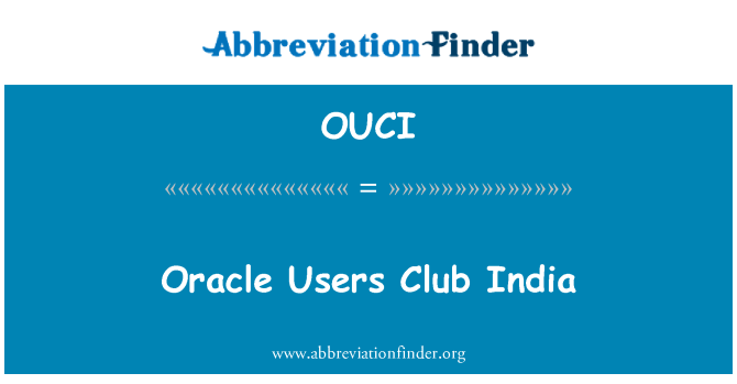 OUCI: Oracle pengguna Club India