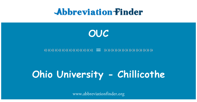 OUC: Ohio Ülikooli - Chillicothe