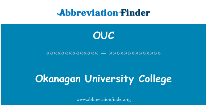 OUC: Okanagan University College