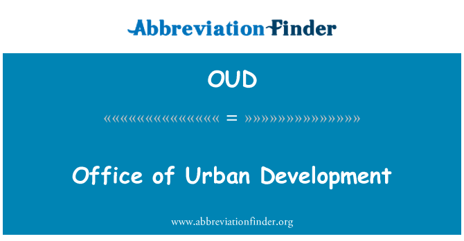 OUD: Ufficio dello sviluppo urbano