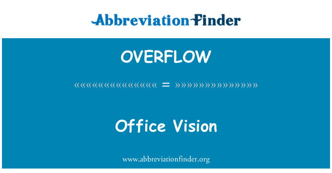 OVERFLOW: Úrad Vision