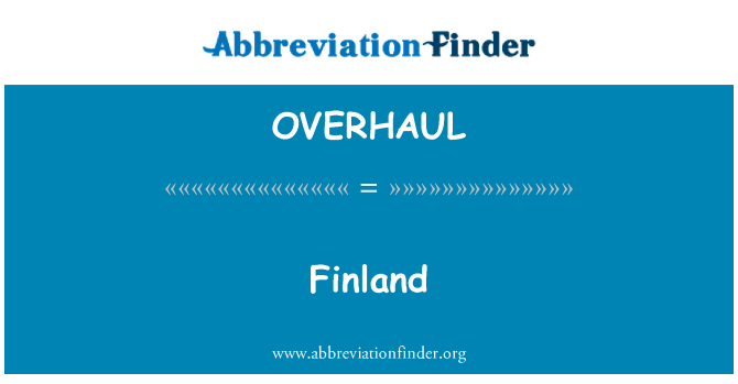 OVERHAUL: Finlandiya