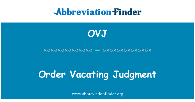 OVJ: Lòd Annulation jijman