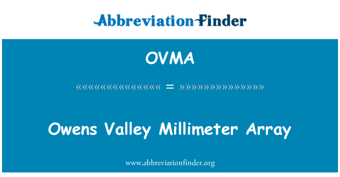 OVMA: Owens Valley Millimeter Array